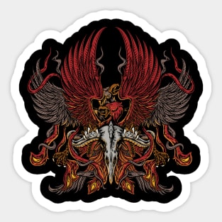 Mythical phoenix Eagle Bird Sticker